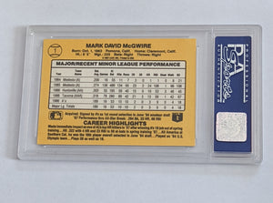 1987 Donruss Rookies Mark McGwire Card #1